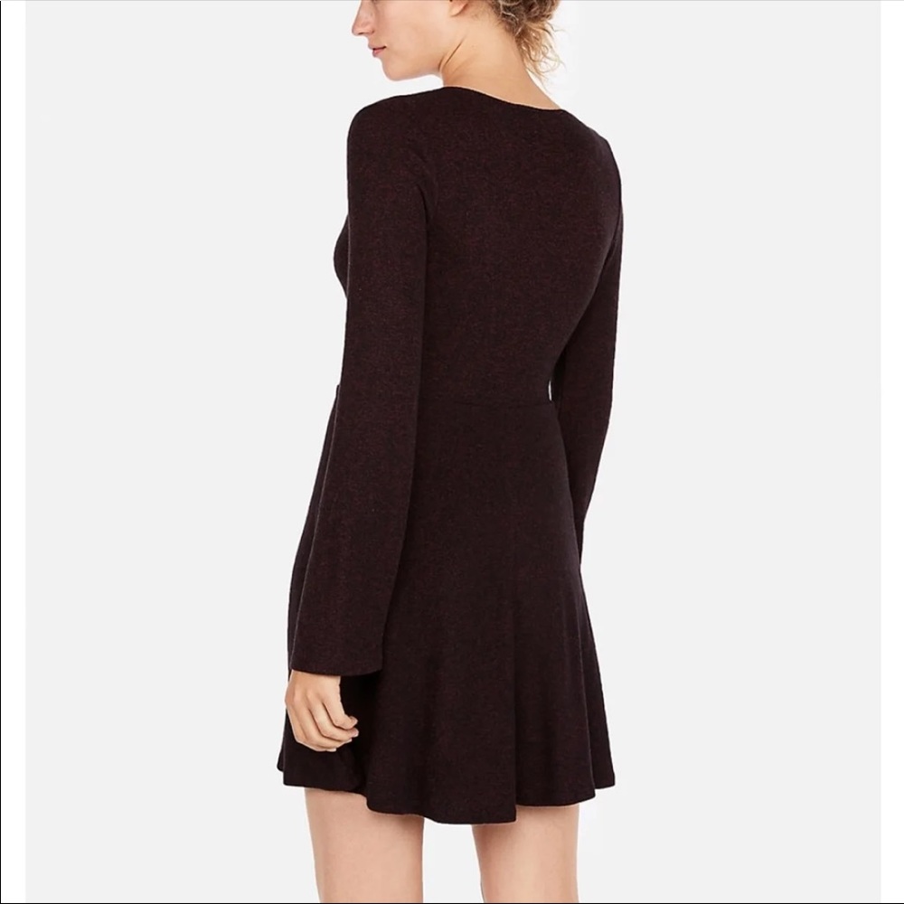 Express Cozy Plush Dress/red Wine - Picture 3 of 4